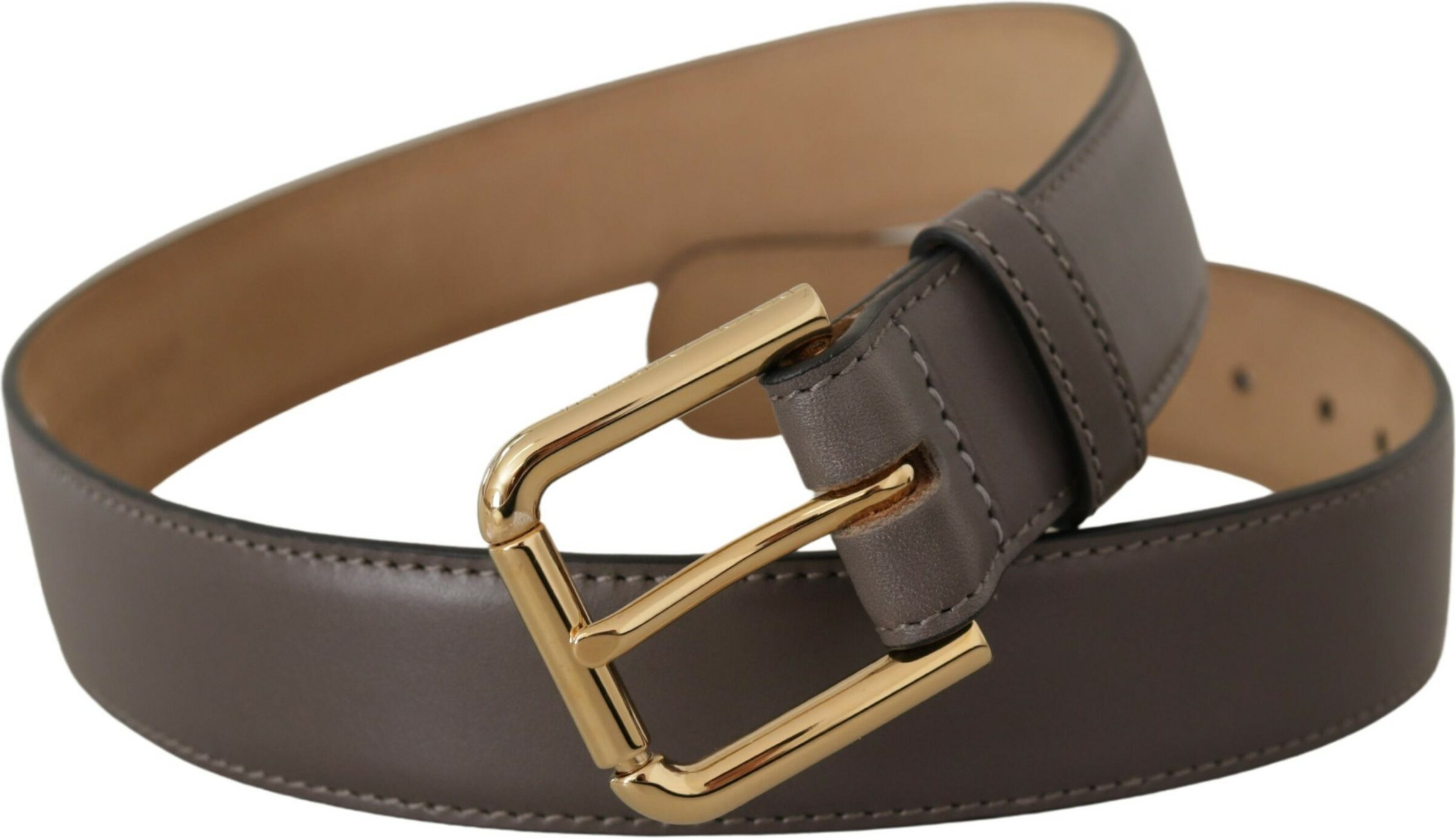 Belt Dolce & Gabbana Elegant Engraved Buckle Leather