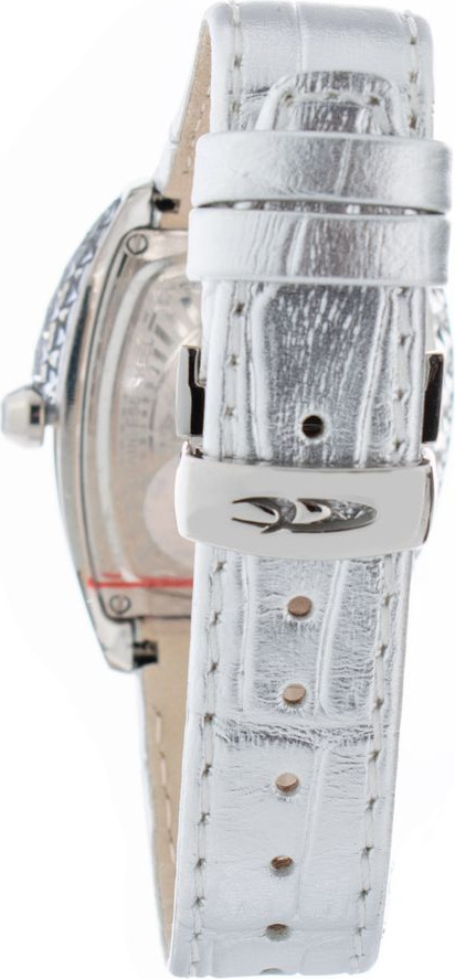 Chronotech Silver Leather Watch