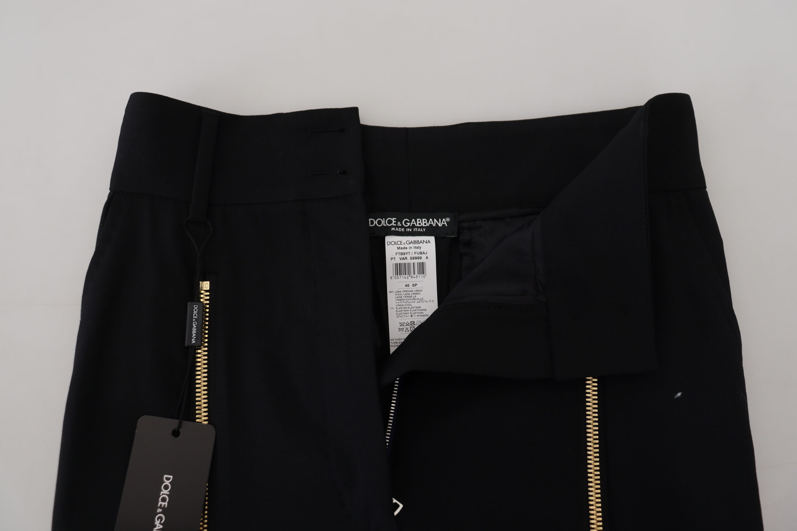 Черные брюки со высокой талией Dolce & Gabbana