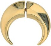 Серьги из золотой латуни