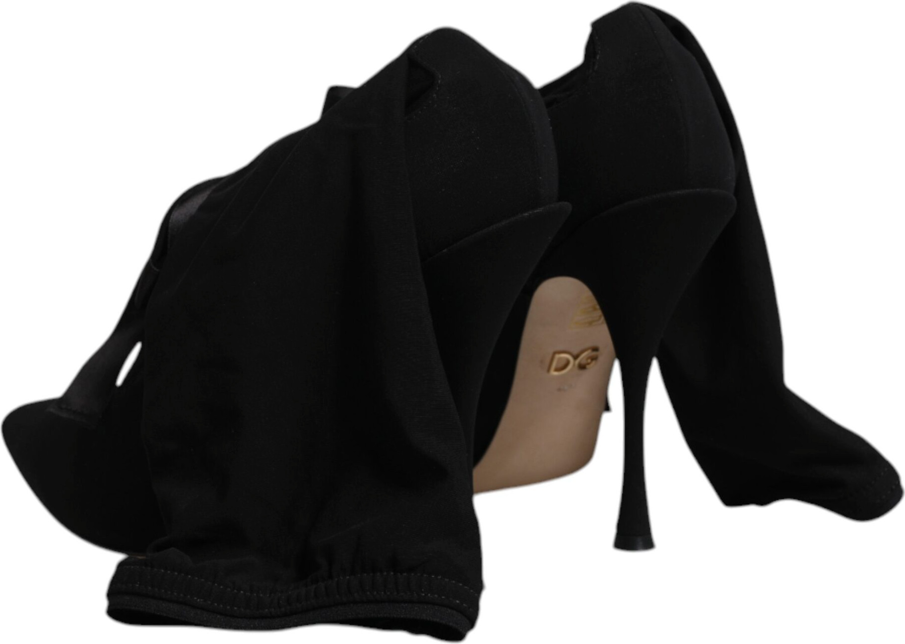 Black Stiletto Heels Mid Calf Boots Shoes Dolce & Gabbana