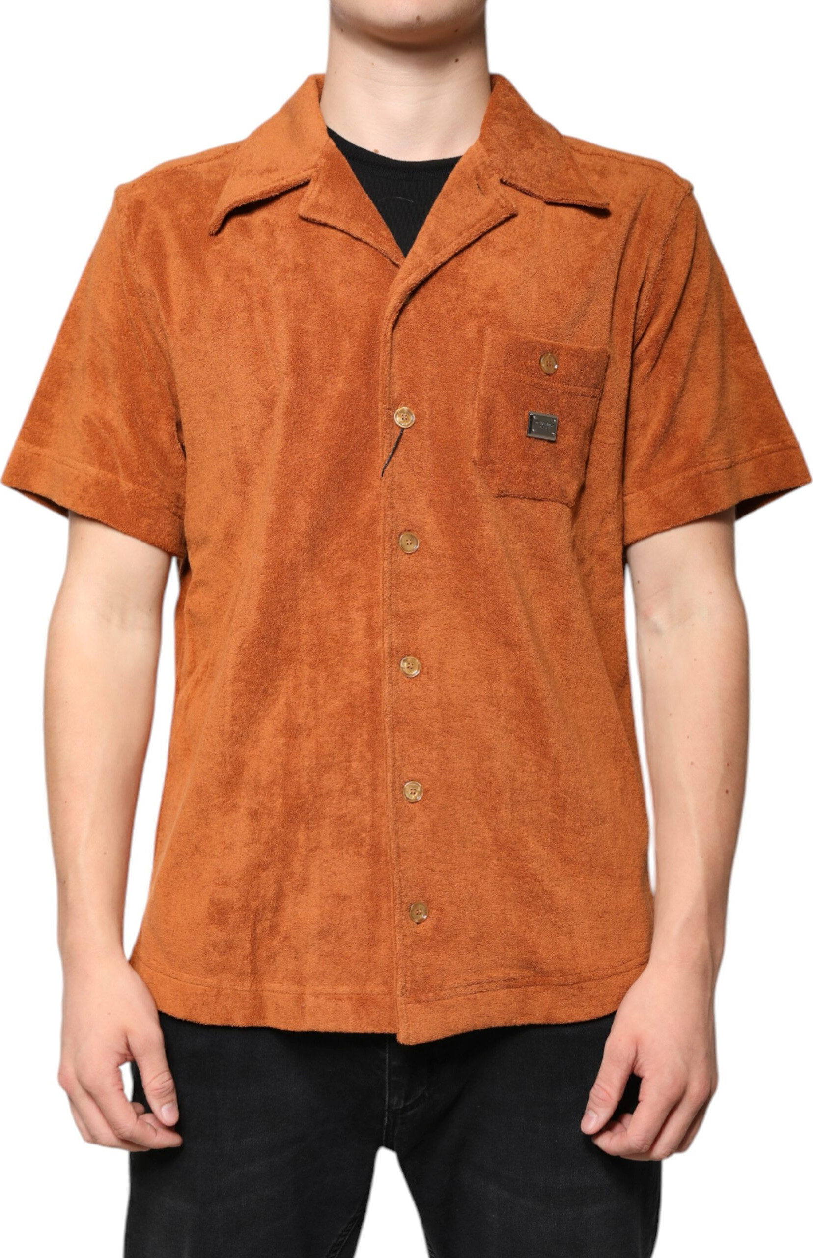 Shirt Dolce & Gabbana Hazel Cotton Velvet Button Down Collared Shirt