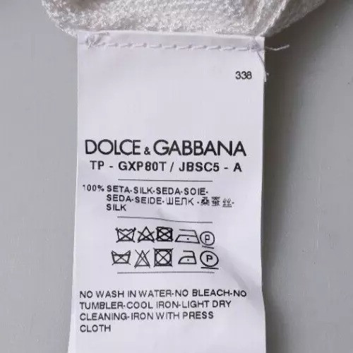 Dolce & Gabbana'dan Oq Ipak Yengli Sviter
