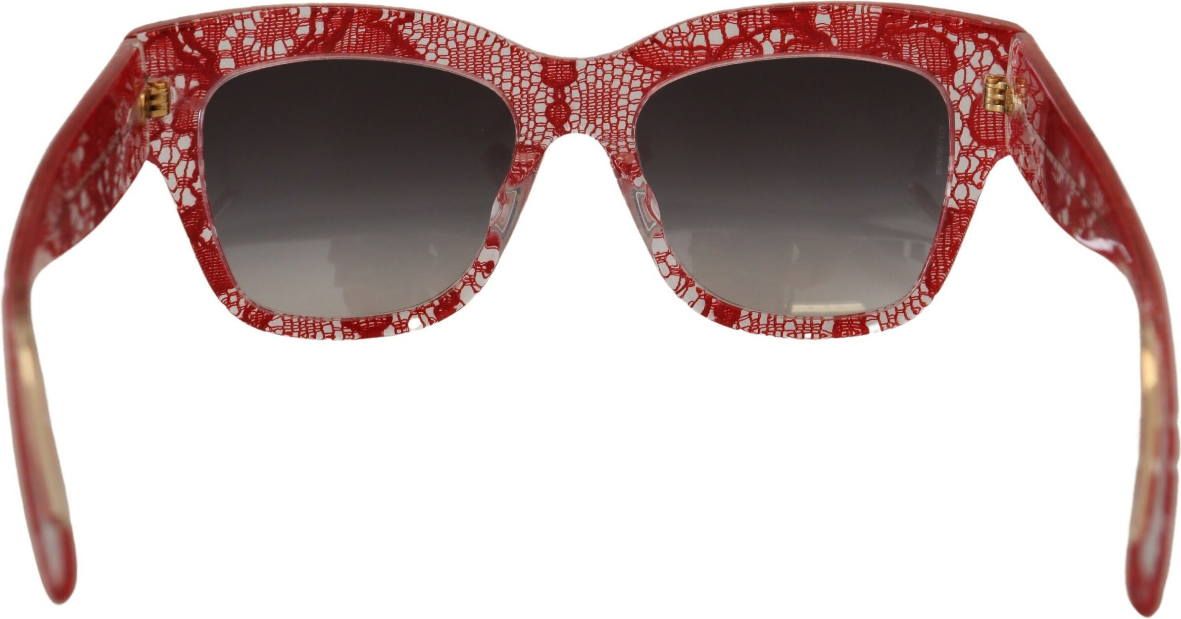 Dolce & Gabbana Qizil DG4231F Dantel Asetat To'rtburchak Quyosh Ko'zoynak