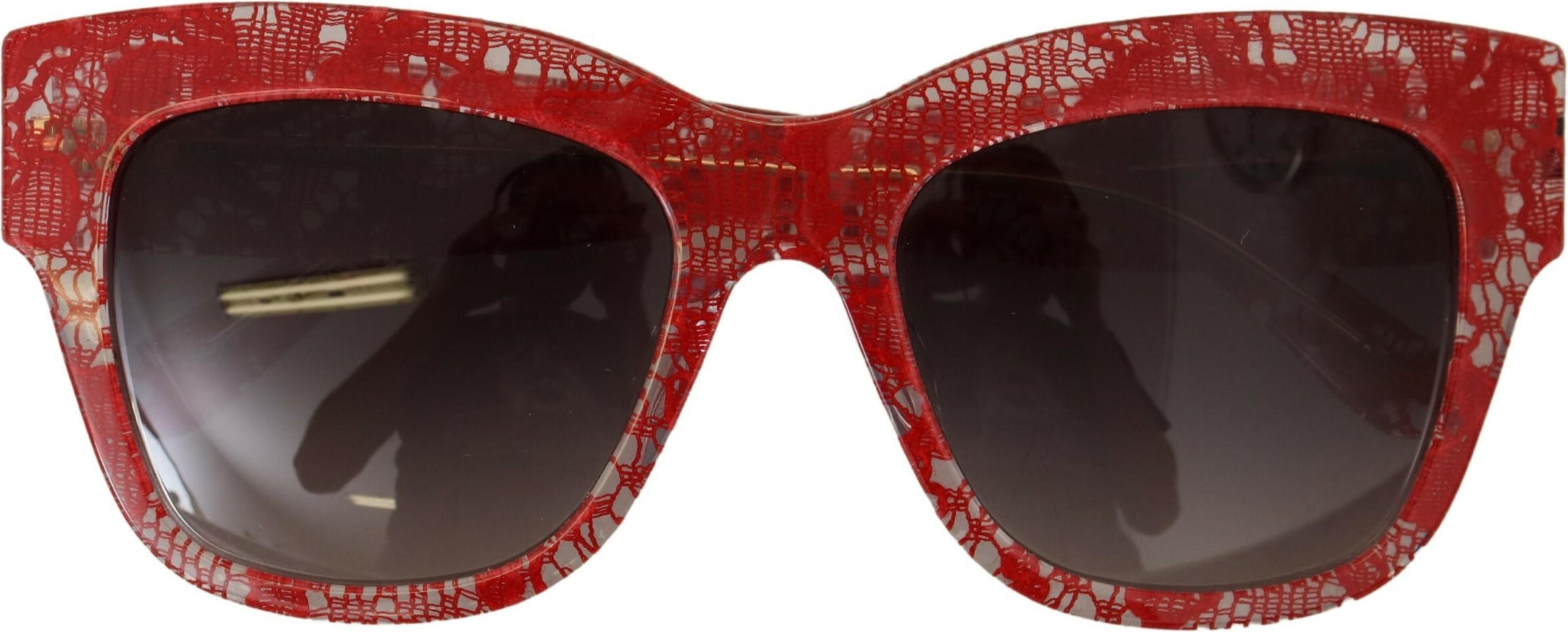 Dolce & Gabbana Qizil DG4231F Dantel Asetat To'rtburchak Quyosh Ko'zoynak