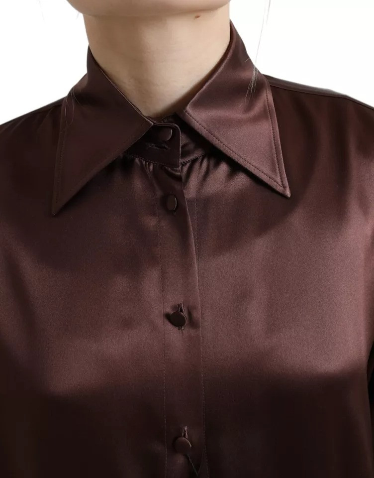 Dolce & Gabbana ipakli, uzun yengli xushbichim bluzka