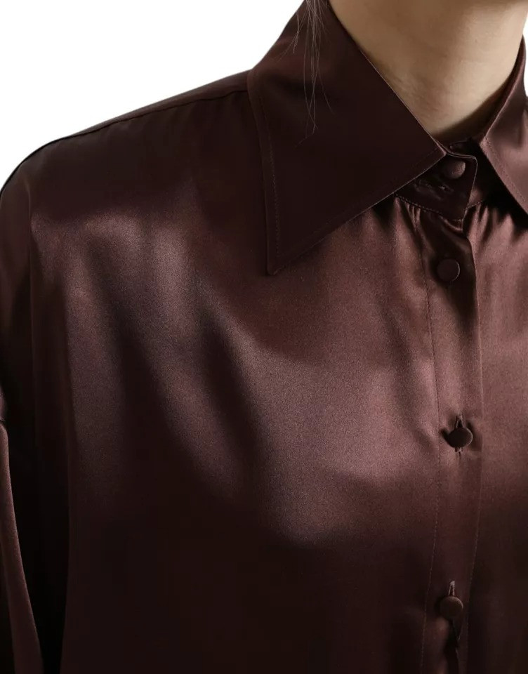 Dolce & Gabbana ipakli, uzun yengli xushbichim bluzka