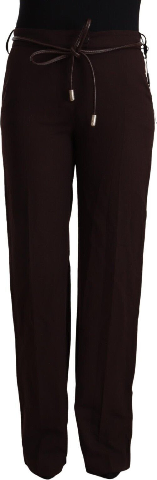 Black High Waist Straight Formal Pants Patrizia Pepe