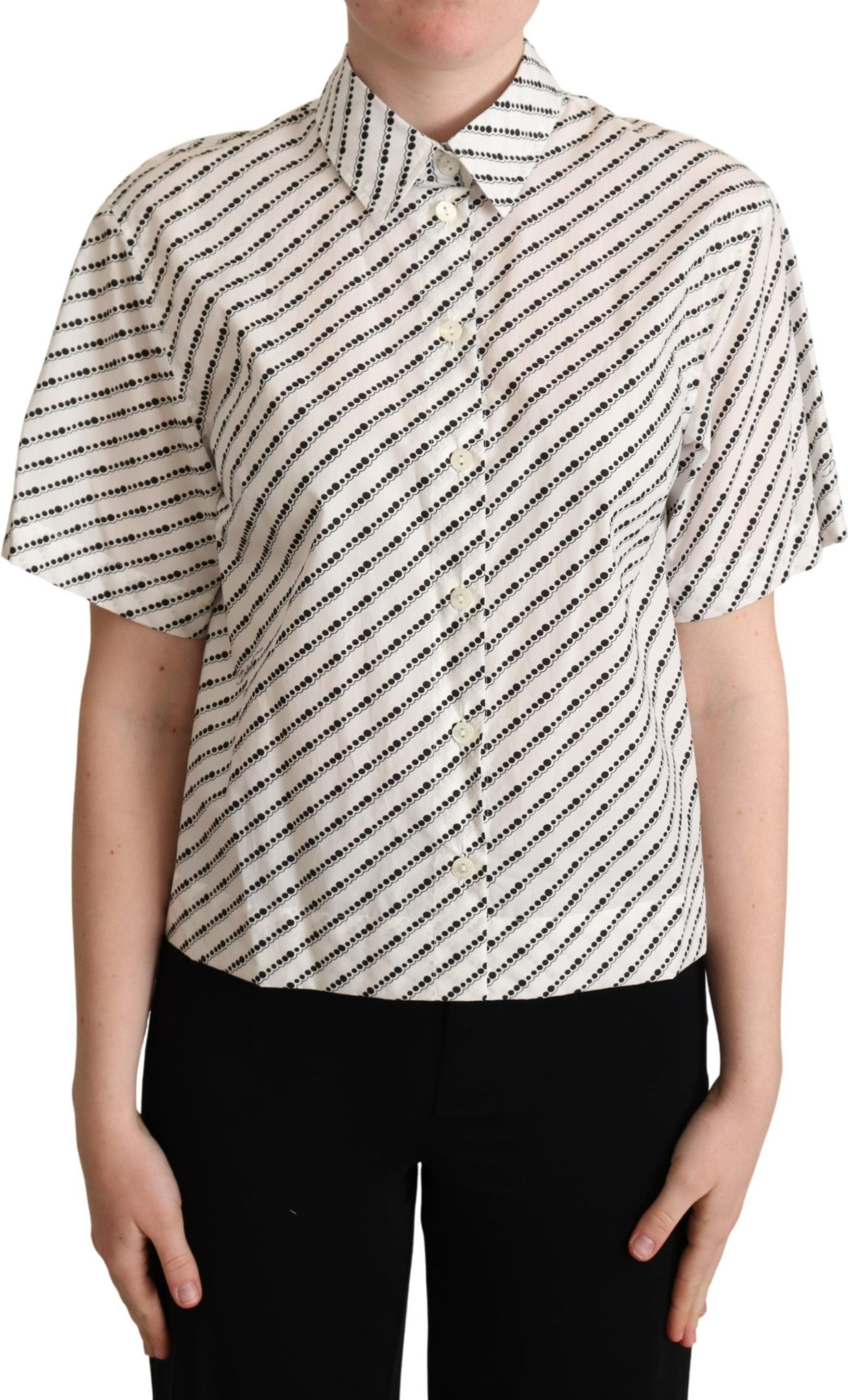 Collared Short Sleeve Polo Top Dolce & Gabbana
