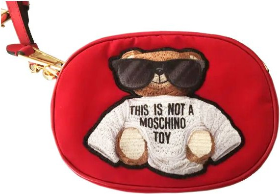 Belbog' sumkasi Moschino Couture! Chic kashtado'zli neylon bel sumkasi