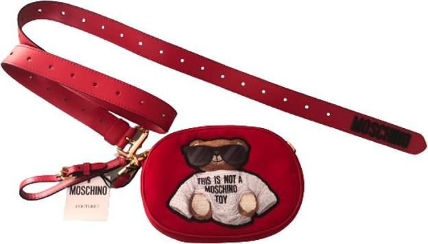 Belbog' sumkasi Moschino Couture! Chic kashtado'zli neylon bel sumkasi