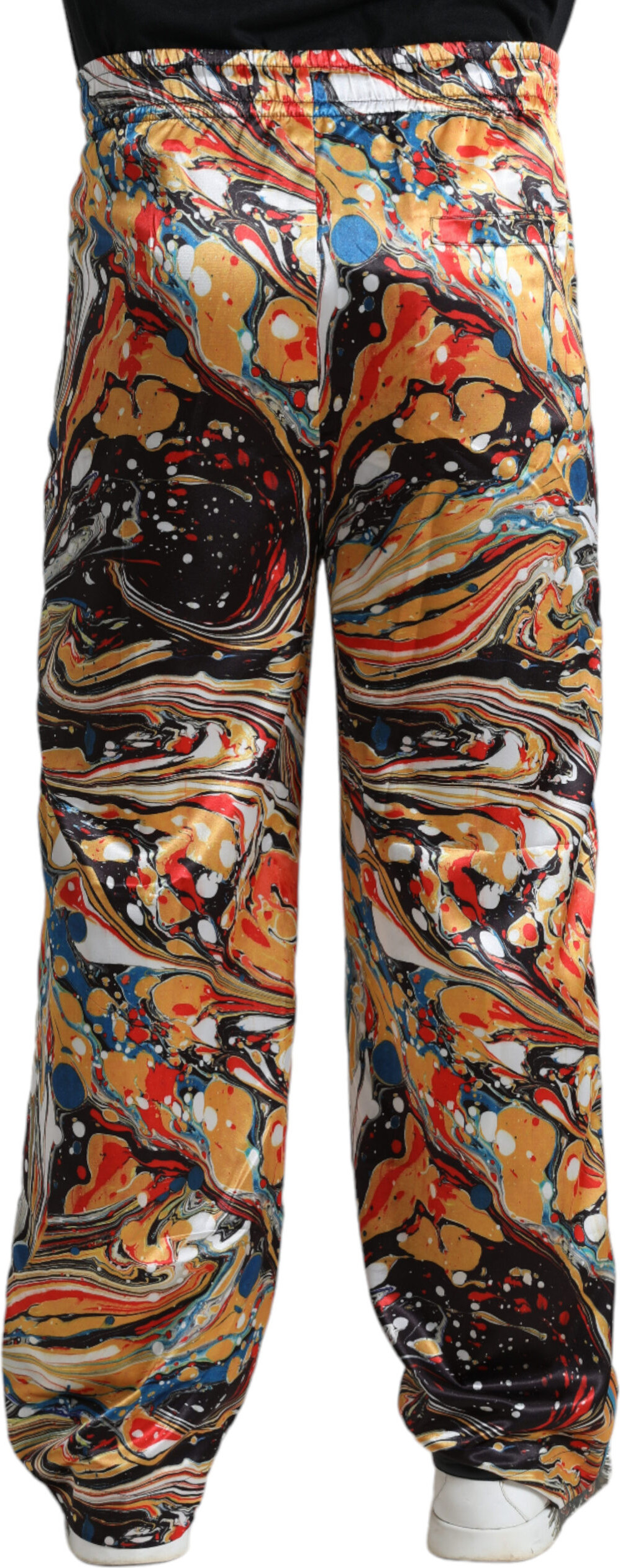 Спортивные штаны Dolce & Gabbana Multicolor Панталоны из сатина с принтом мрамора