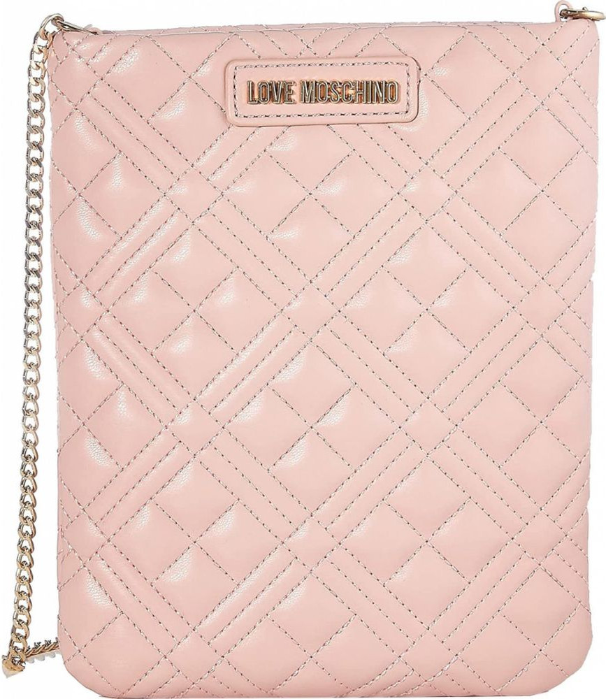 Crossbody Bag LOVE MOSCHINO Chic Pink Faux Leather Crossbody Elegance