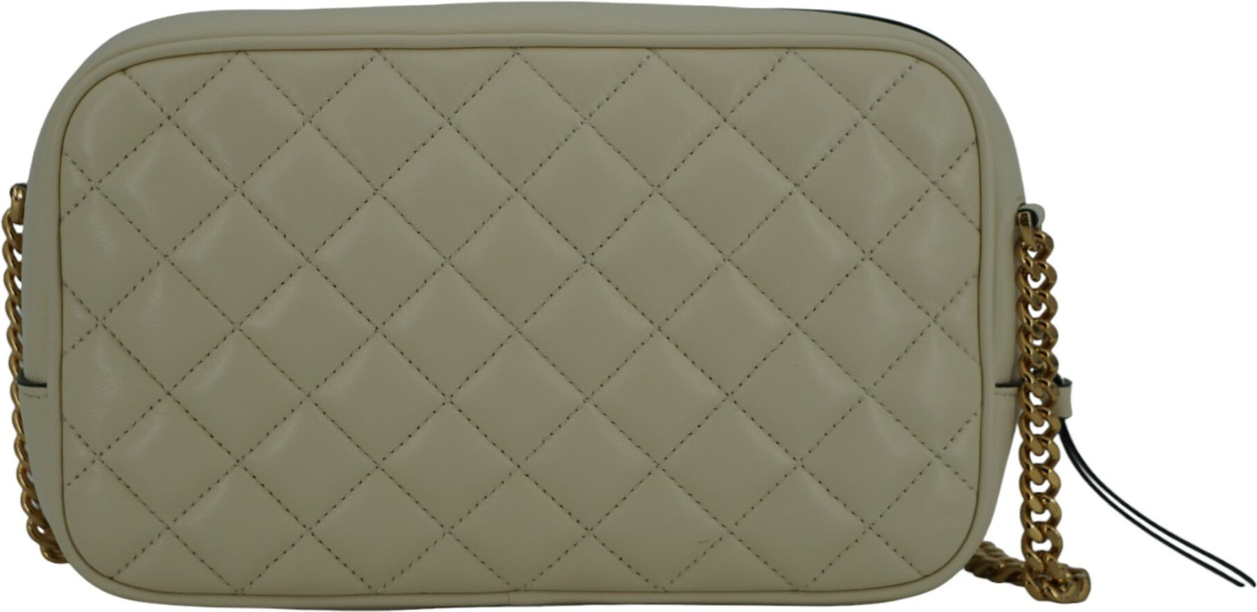 Shoulder Bag Versace Elegant White Leather Camera