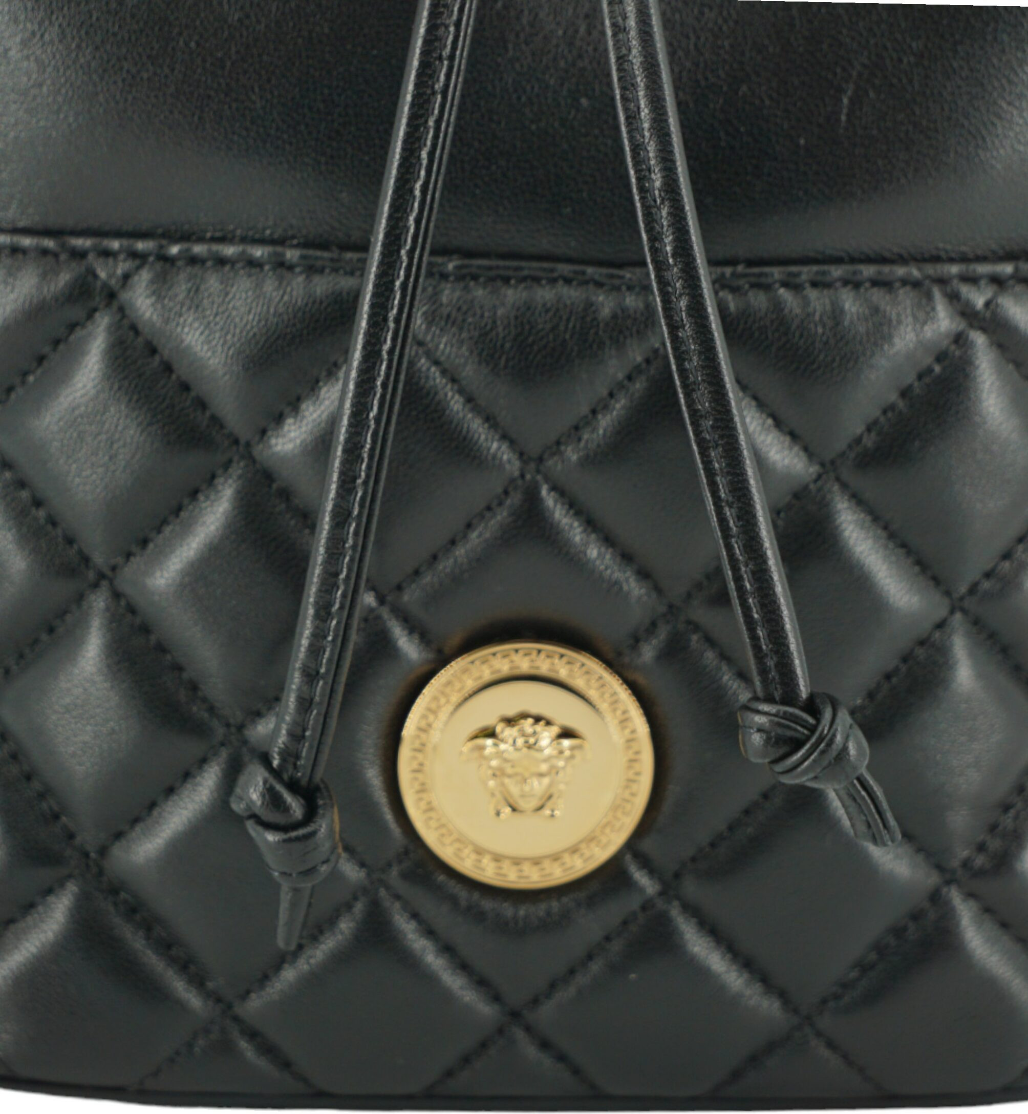 El Yalıtımlı Versace Koyu Deri Tomurcuk Çanta