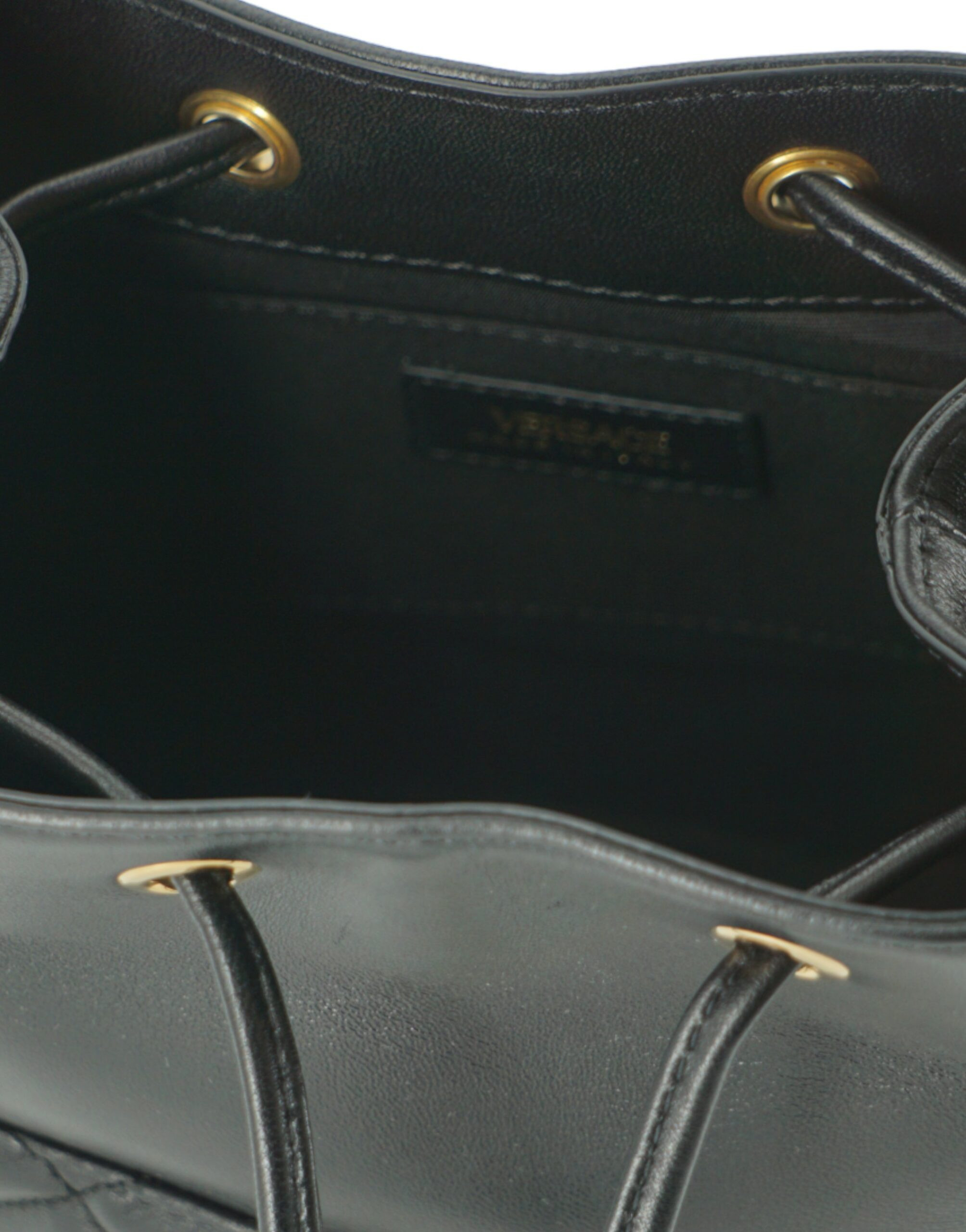 El Yalıtımlı Versace Koyu Deri Tomurcuk Çanta
