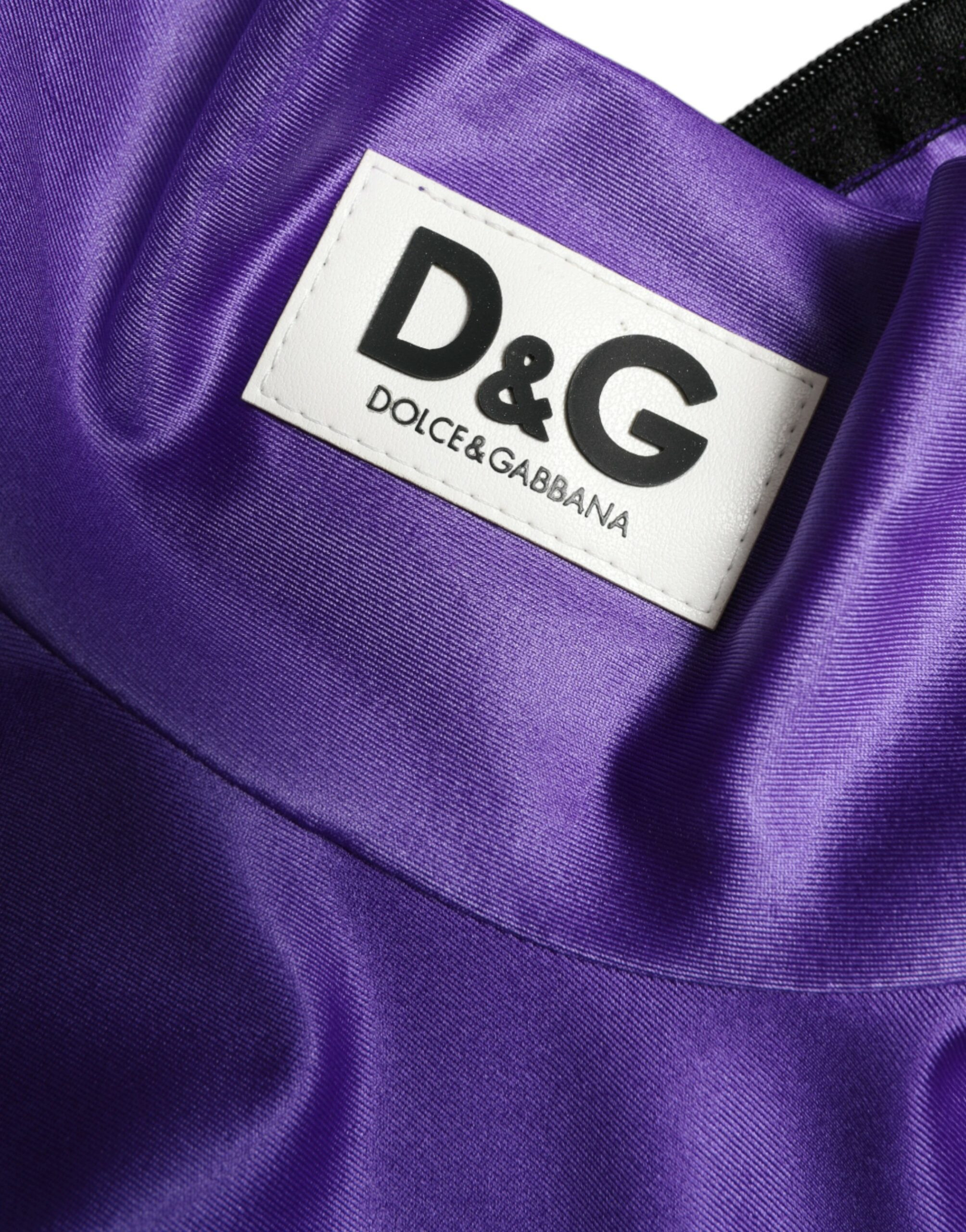 Purple Nylon Stretch Slim Long Sleeves Top Dolce & Gabbana