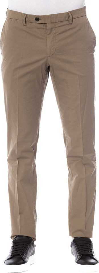 Brown Cotton Men Trouser Trussardi