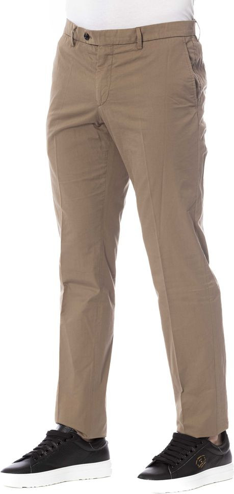 Brown Cotton Men Trouser Trussardi