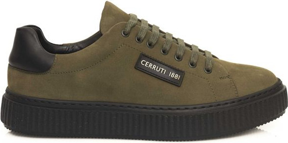 Зеленые мужские кроссовки из кожи коровы CERRUTI 1881