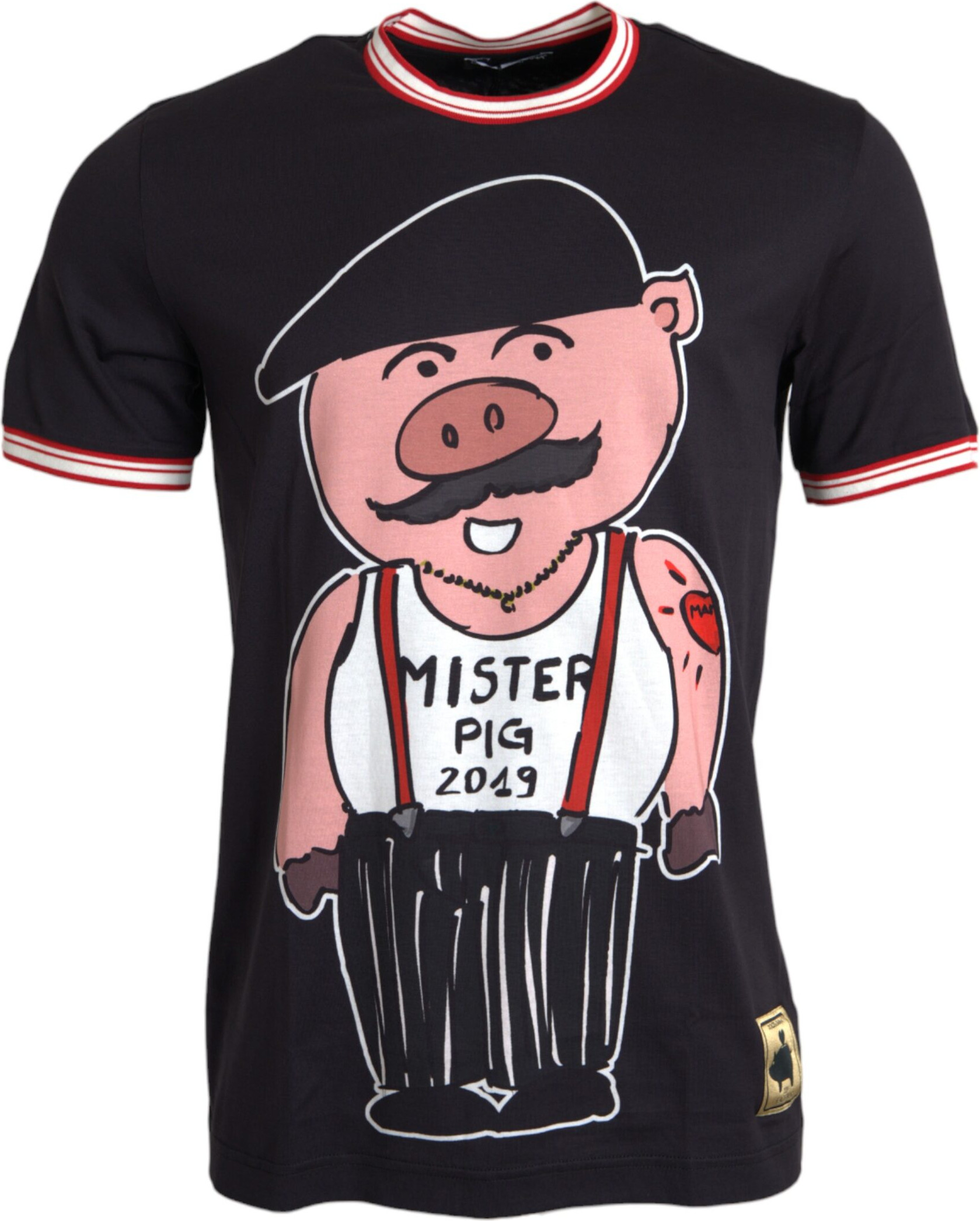 T-shirt Dolce & Gabbana Black Cotton 2019 Year of the Pig