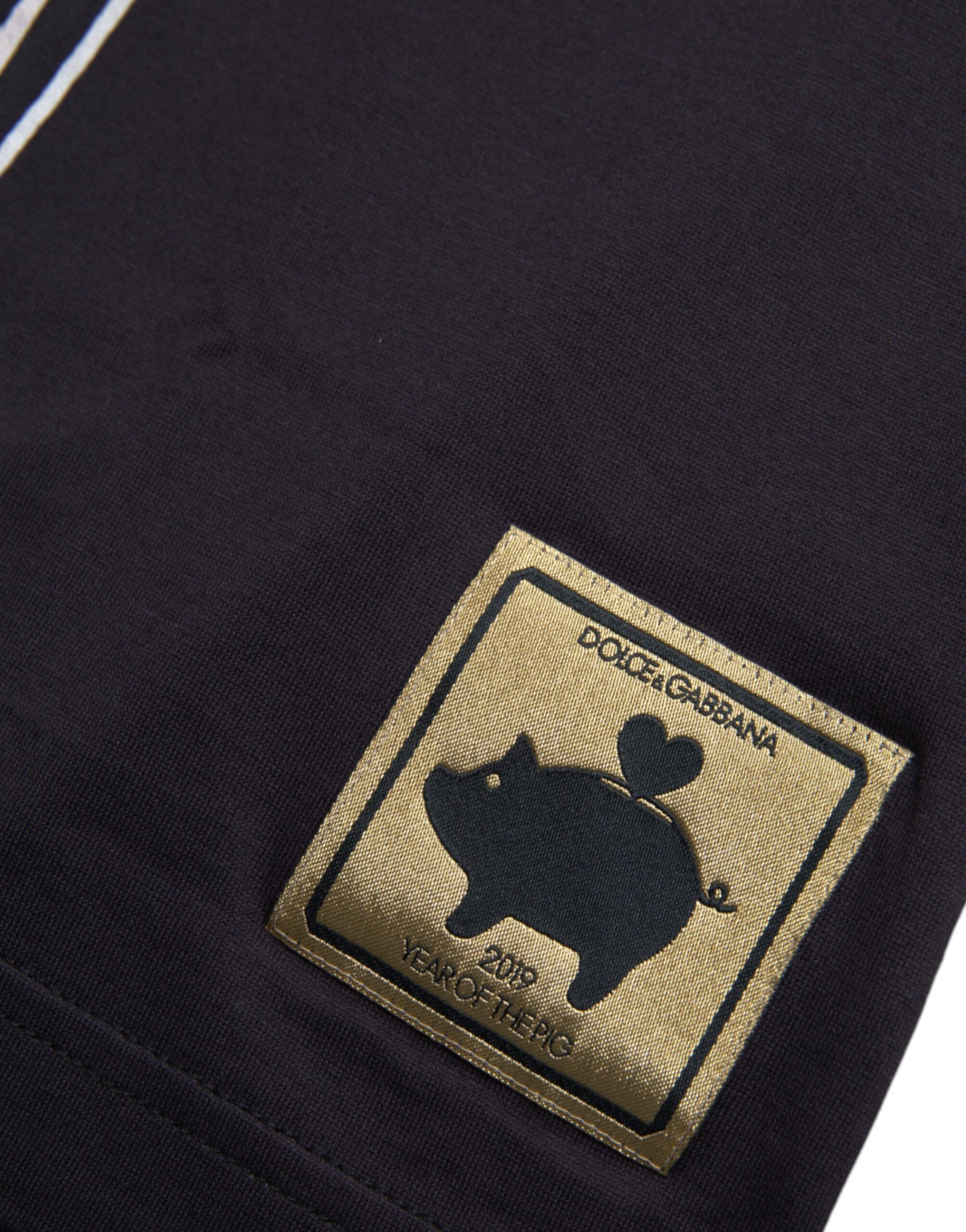 T-shirt Dolce & Gabbana Black Cotton 2019 Year of the Pig