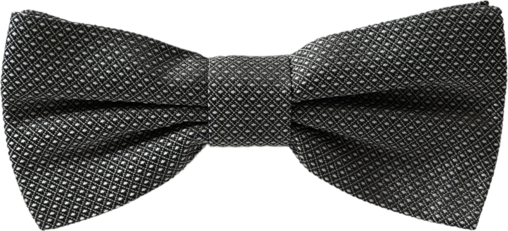 Bow Tie Dolce & Gabbana Gray Silk Patterned Adjustable Neck Men