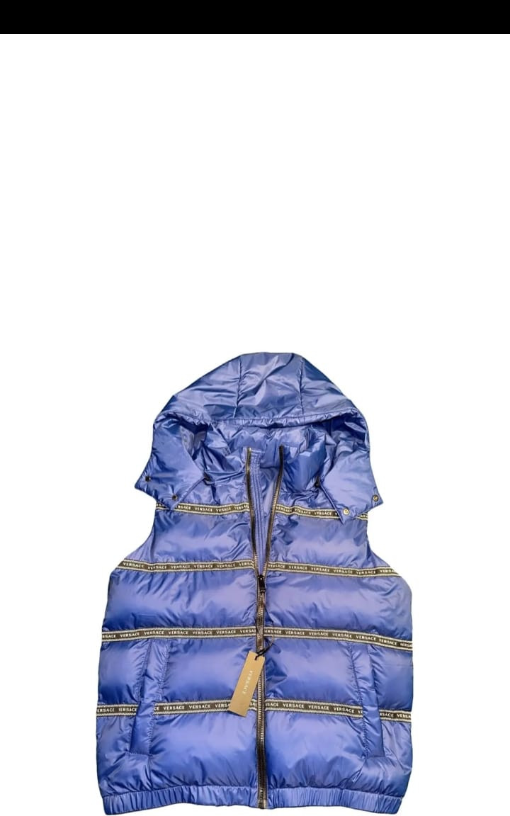 Синий полиэстеровый жилет Versace