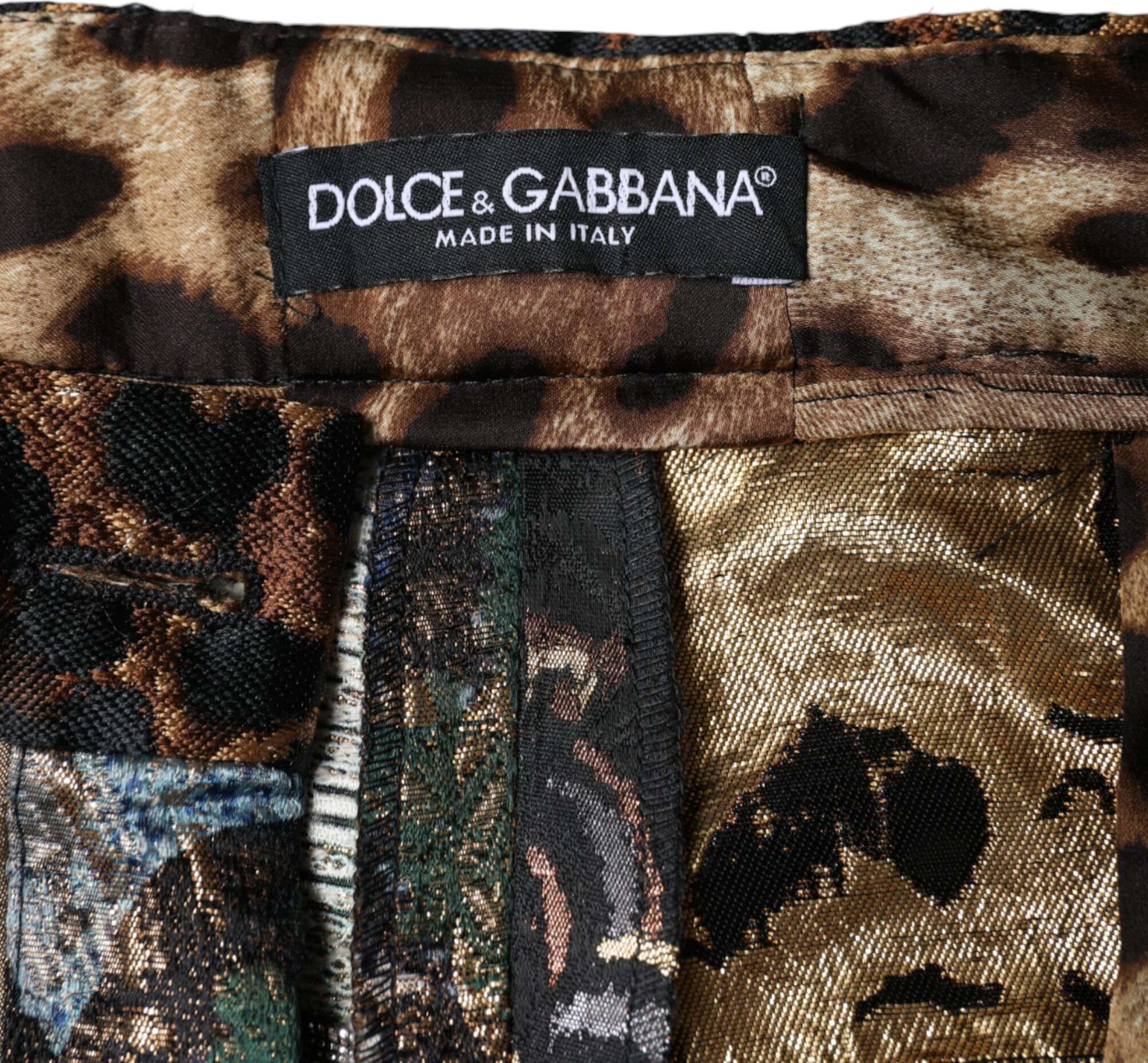 Штаны Dolce & Gabbana с жаккардовым узором и винтажным дизайном
