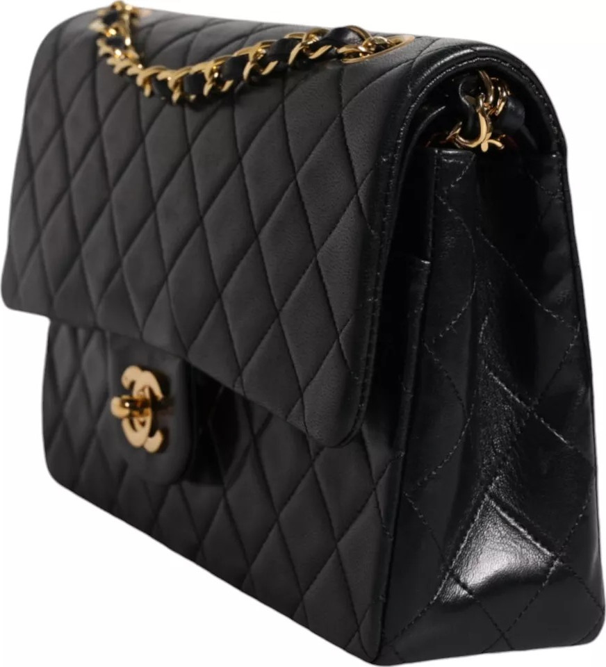 Bo'yin sumkasi Chanel Classic Double Flap Quilted Gold