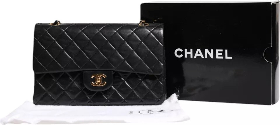 Bo'yin sumkasi Chanel Classic Double Flap Quilted Gold