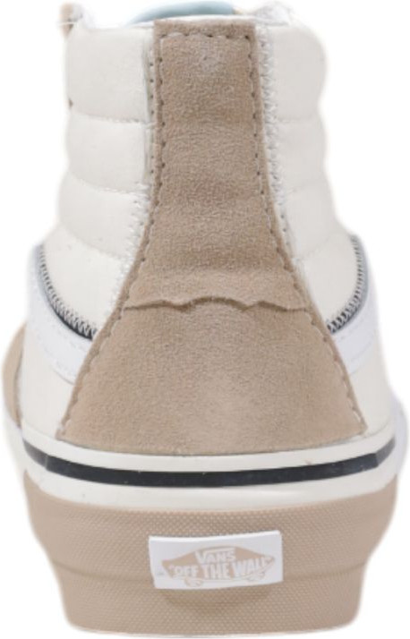 Кроссовки Vans Бежевые Высокие Кожаные