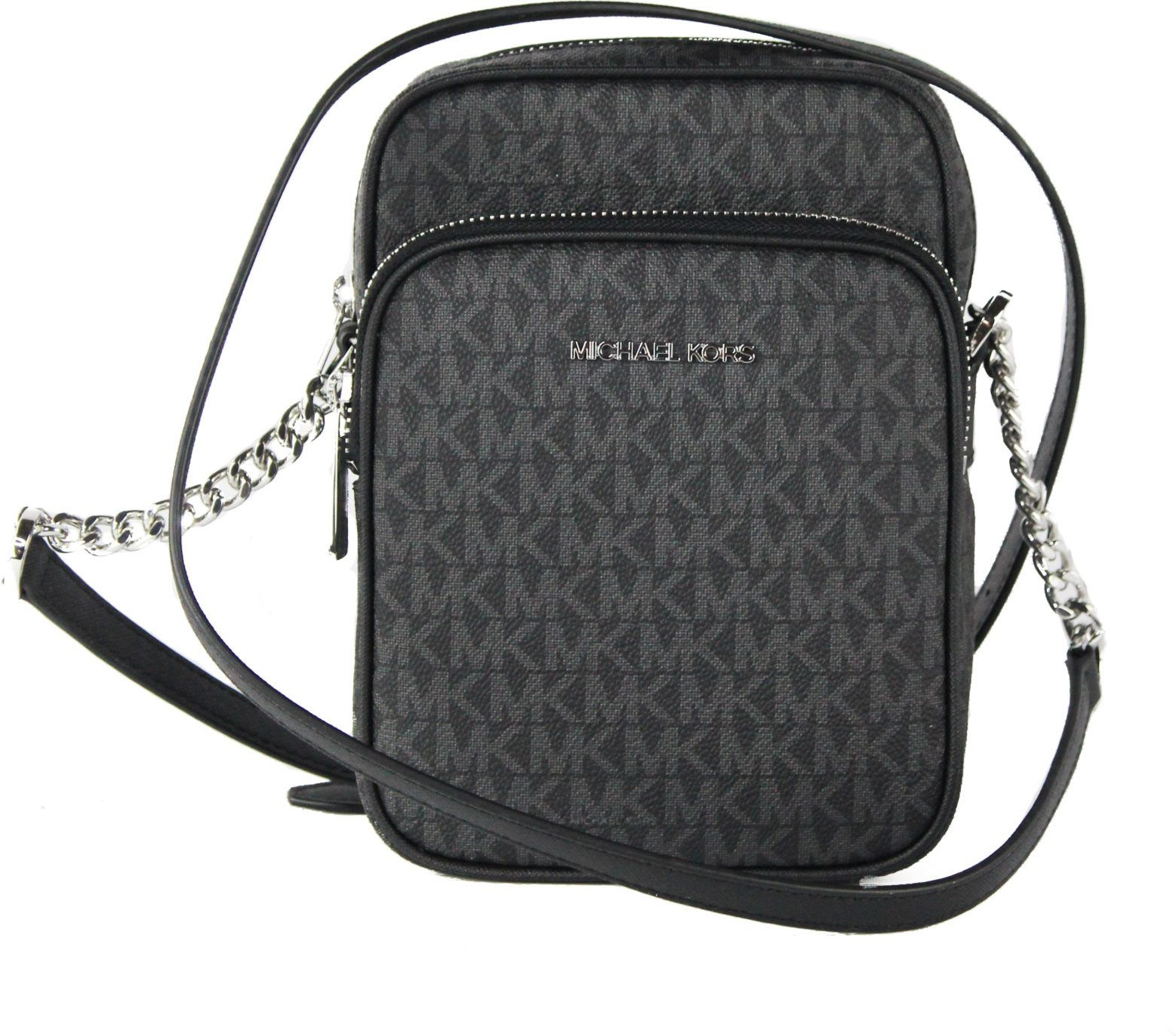 Crossbody Handbag Michael Kors Medium Signature Leather North South Chain