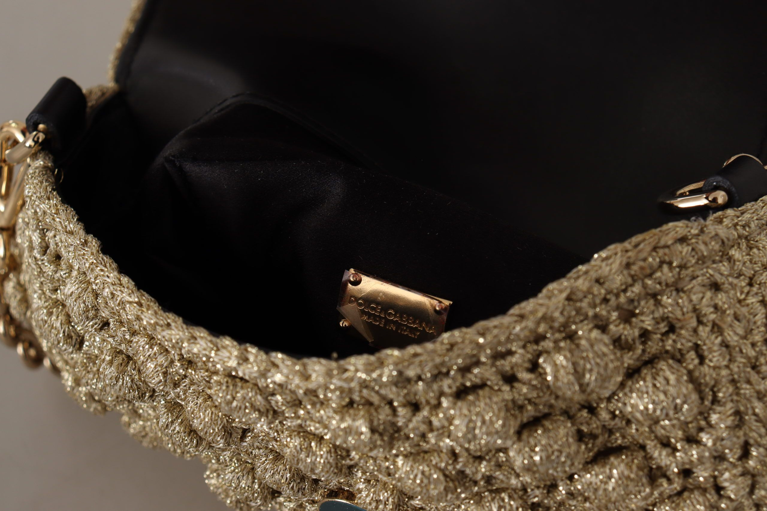 Kalta Dolce & Gabbana Elegant Gold Evening Sumkasi
