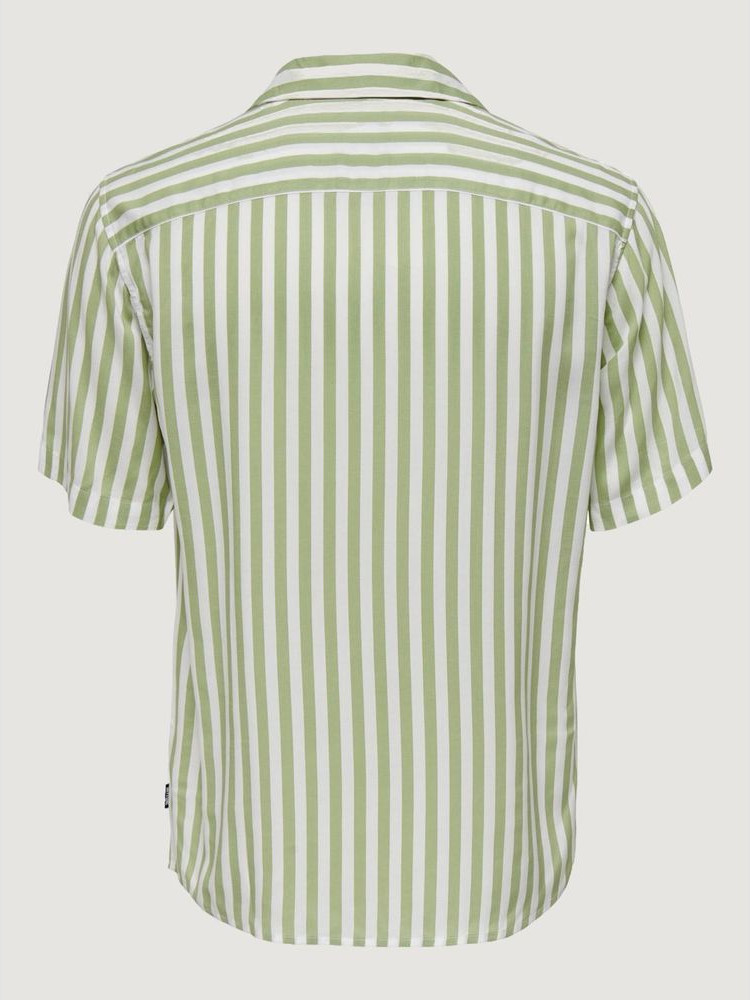 Green Viscose Shirt by Only & Sons
