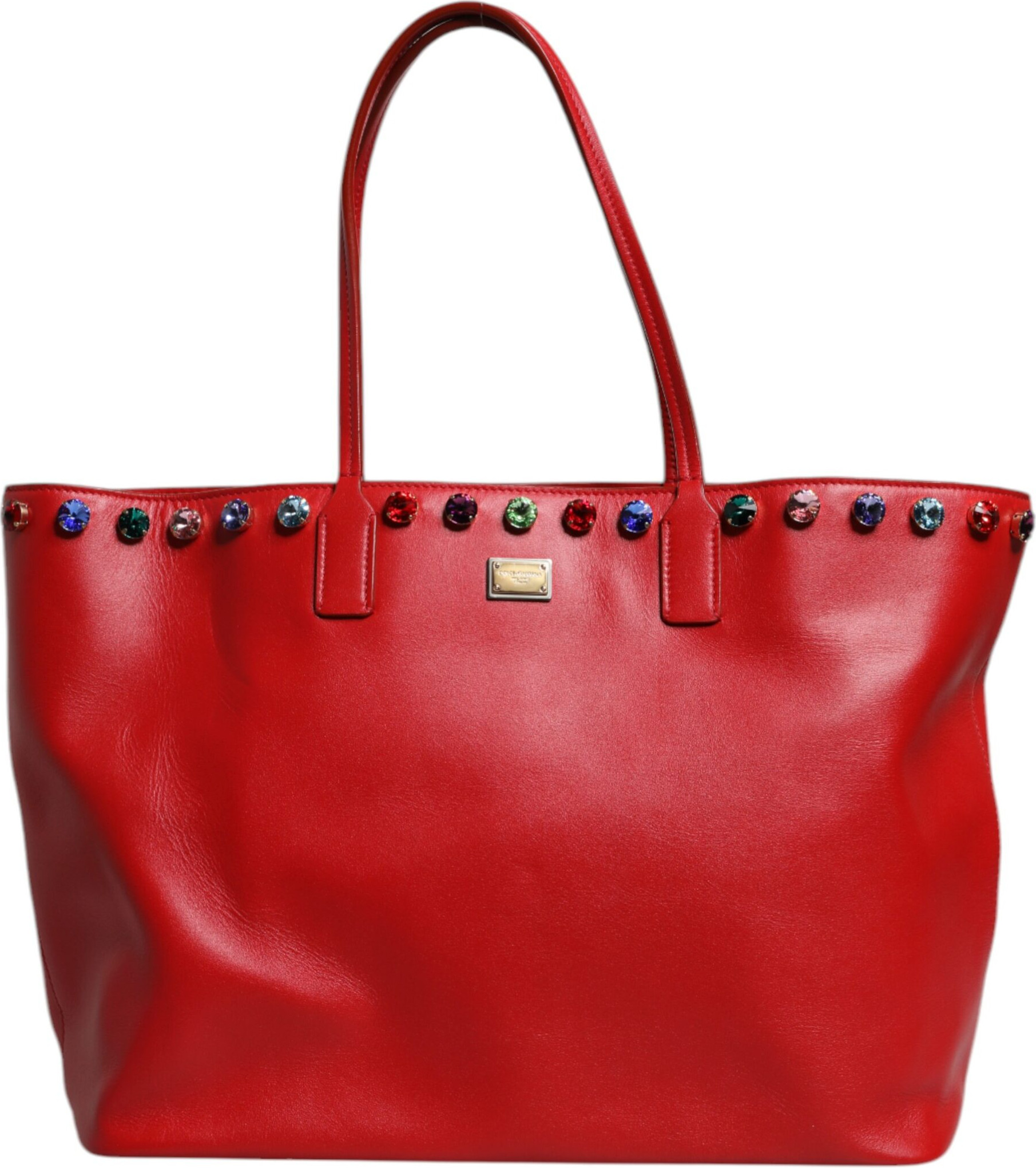 Dolce & Gabbana Qizilteri Crystall DG Logotipli "FEFE" Yelkali Tote Sumkasi
