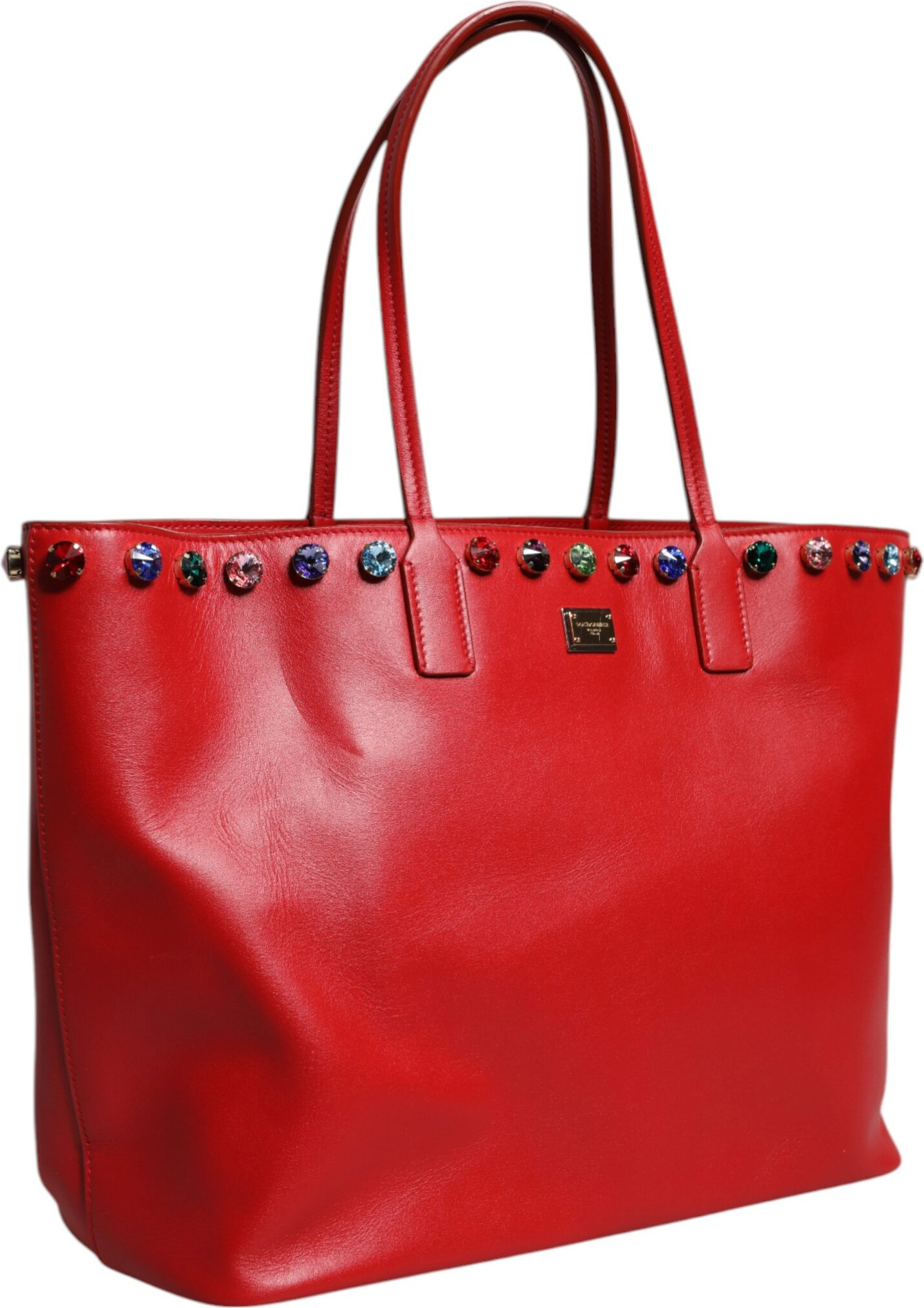 Dolce & Gabbana Qizilteri Crystall DG Logotipli "FEFE" Yelkali Tote Sumkasi