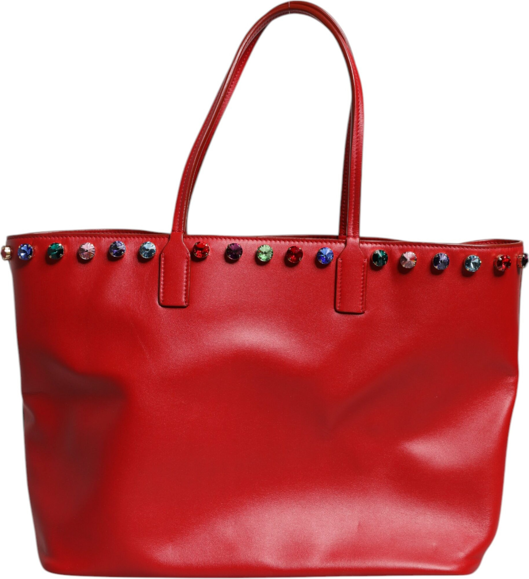Dolce & Gabbana Qizilteri Crystall DG Logotipli "FEFE" Yelkali Tote Sumkasi