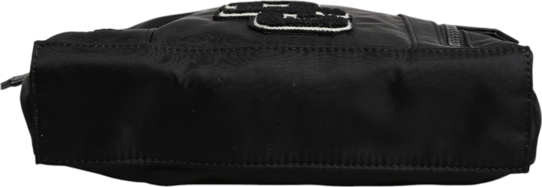 Dolce & Gabbana Messenger Crossbody Sumkasi, Qora Nishonli teri