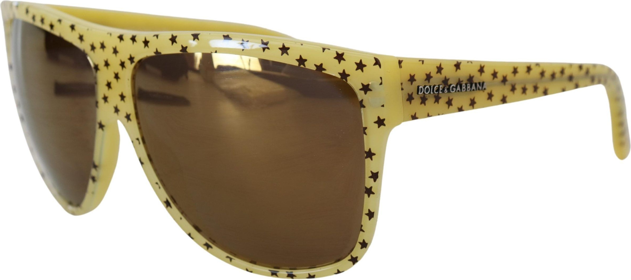 Sunglasses Dolce & Gabbana Yellow Stars Acetate Square Shades DG4125