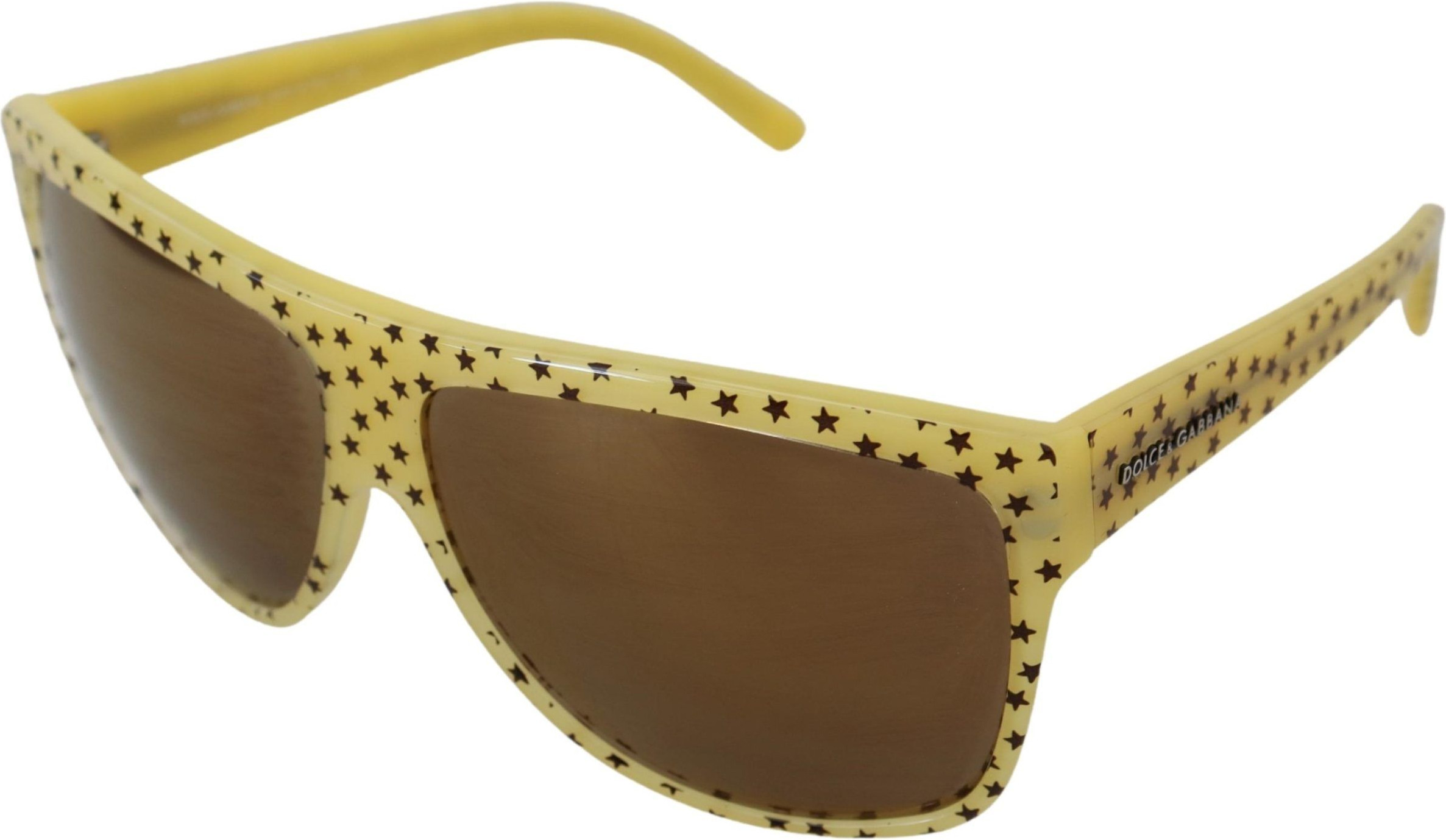 Sunglasses Dolce & Gabbana Yellow Stars Acetate Square Shades DG4125