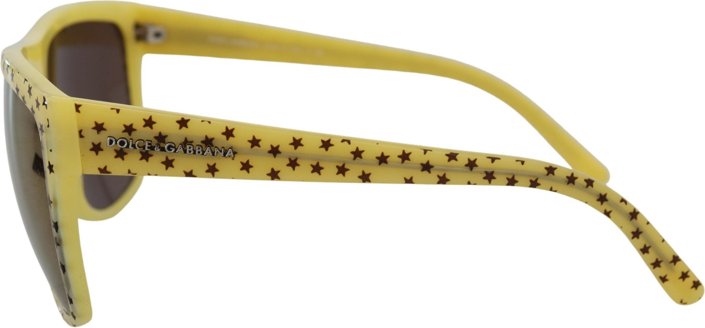 Sunglasses Dolce & Gabbana Yellow Stars Acetate Square Shades DG4125