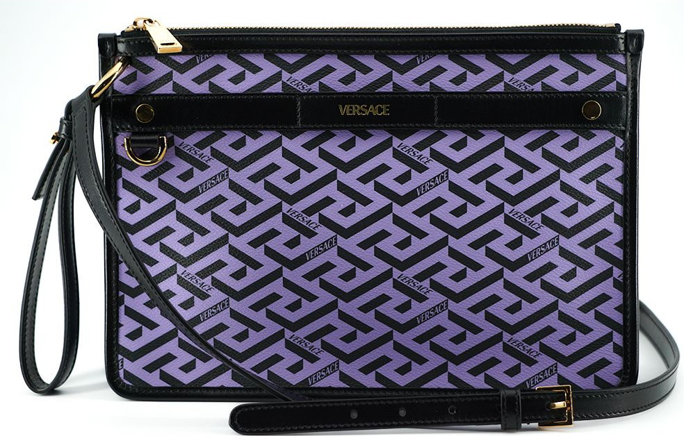 Сумка через плечо Versace Изысканная Фиолетовая и Черная Signature