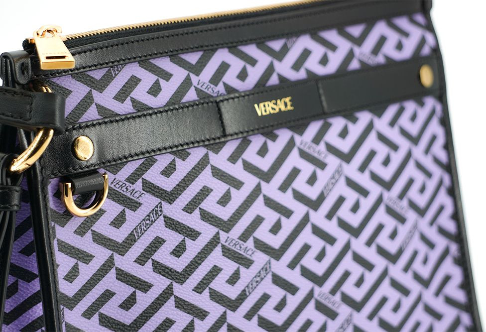 Сумка через плечо Versace Изысканная Фиолетовая и Черная Signature