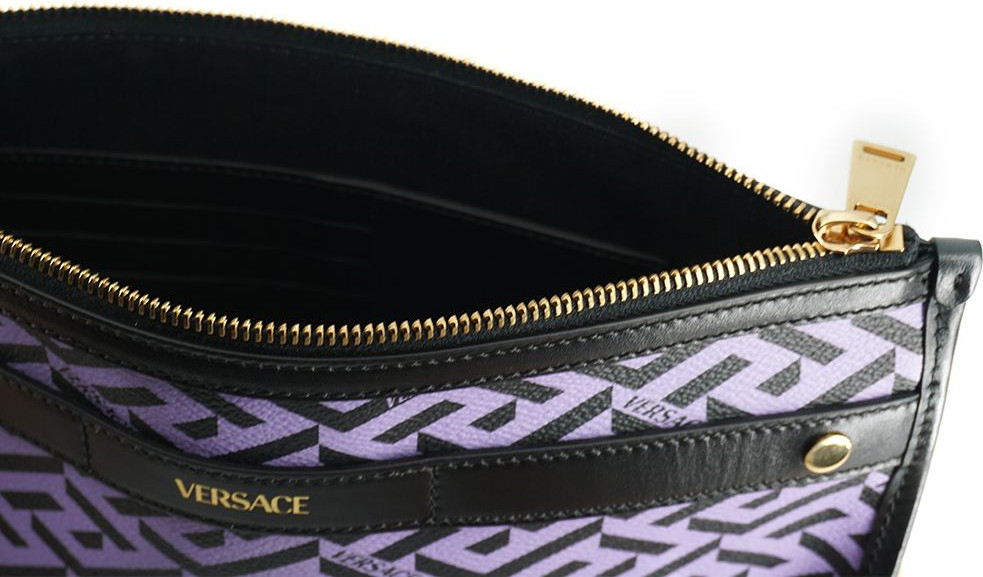 Сумка через плечо Versace Изысканная Фиолетовая и Черная Signature