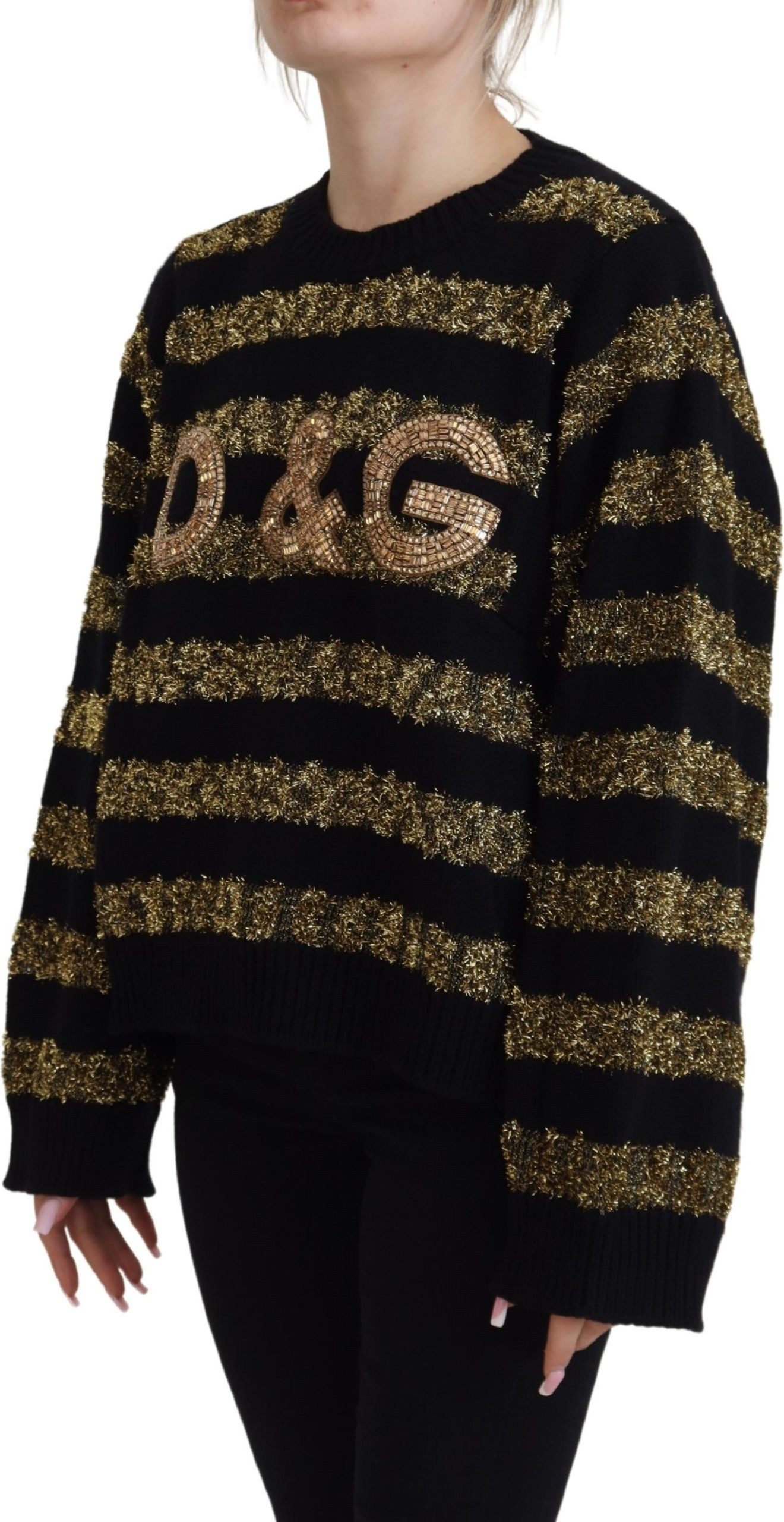 Dolce & Gabbana Qora Oltin sviter
