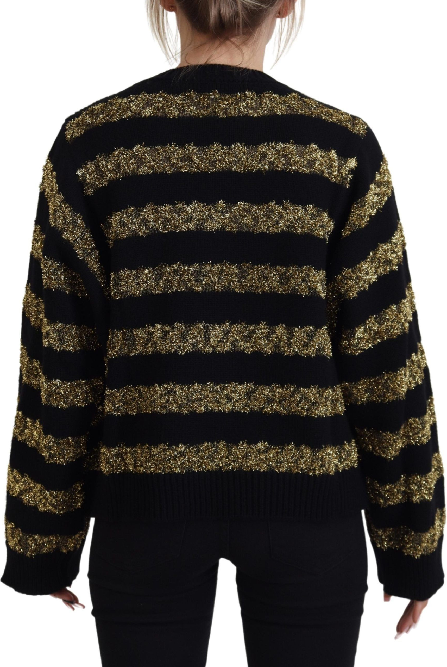 Dolce & Gabbana Qora Oltin sviter