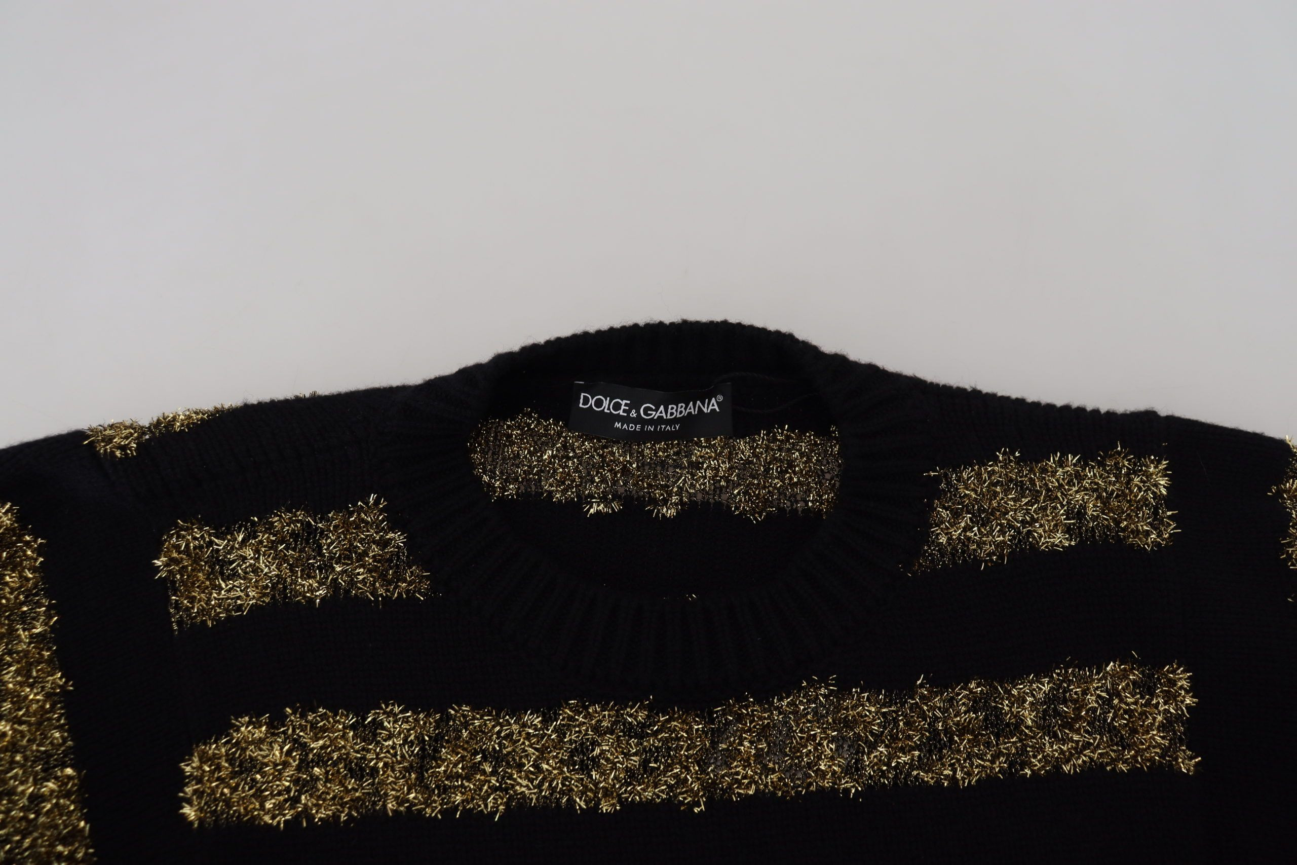 Dolce & Gabbana Qora Oltin sviter