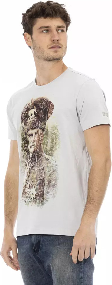 Мужская футболка Trussardi из серого хлопка