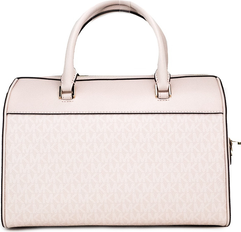 Crossbody Bag Michael Kors Travel Medium Light Powder Blush Signature PVC Duffle